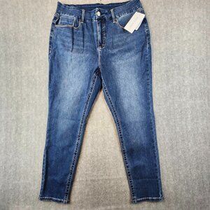 Potady Women Size R-14 Indigo Jeans High Rise  Straight NWT